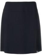 Giorgio Armani Vintage Front Slit Mini Skirt - Blue
