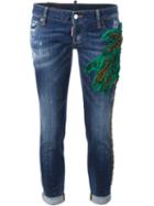 Dsquared2 Pat Jeans, Women's, Size: 42, Blue, Cotton/spandex/elastane/polyurethane