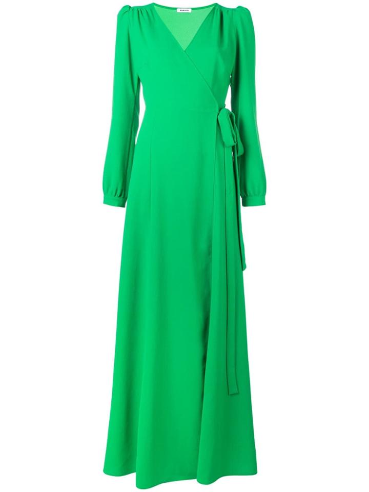 P.a.r.o.s.h. Maxi Wrap Dress - Green