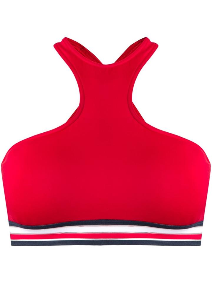 Tommy Hilfiger Criss Cross Bikini Top - Red