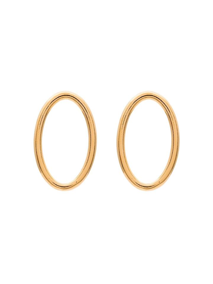 All Blues 18kt Yellow Gold Smooth Medium Hoop Earrings
