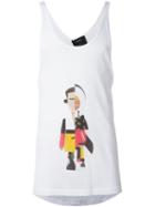 Ports 1961 Printed Vest, Men's, Size: S, White, Cotton/kenaf/modal
