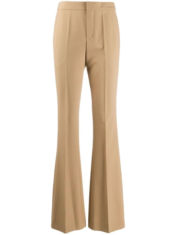 Chloé High-rise Flared Trousers - Brown
