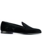 Giorgio Armani Lizar Loafers - Black