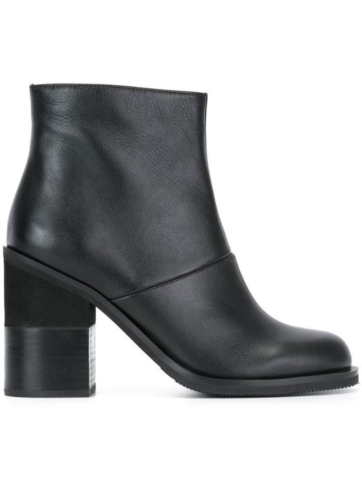 Jil Sander Navy Block Heel Boots