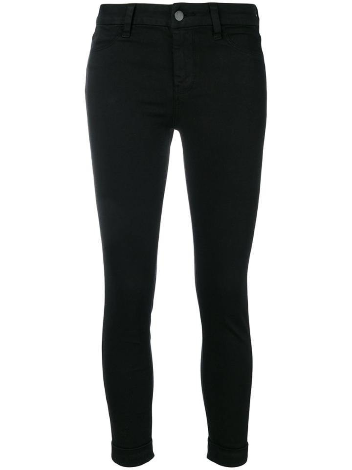 J Brand Anja Mid Rise Jeans - Black