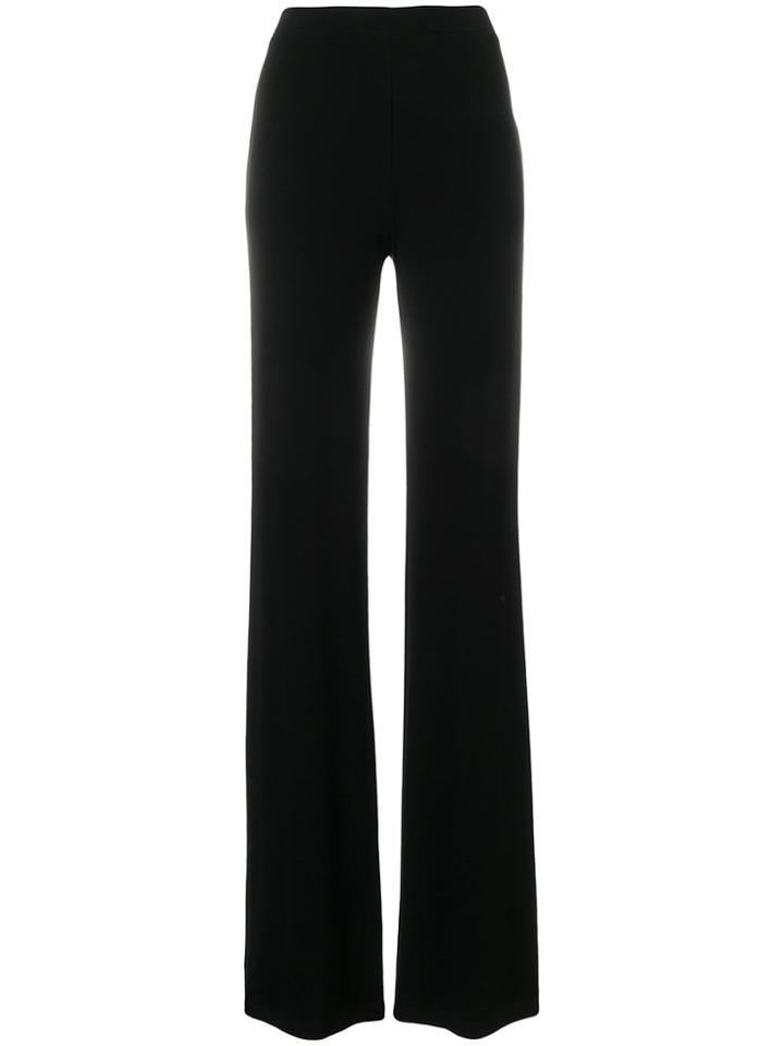 Plein Sud High Waisted Flared Trousers - Black