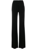 Plein Sud High Waisted Flared Trousers - Black