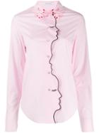 Vivetta Embroidered Face Placket Shirt - Pink