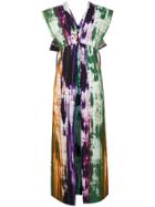 Issey Miyake Men Abstract Print Dress - Green