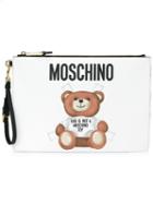 Moschino Toy Bear Clutch, Women's, White, Polyurethane
