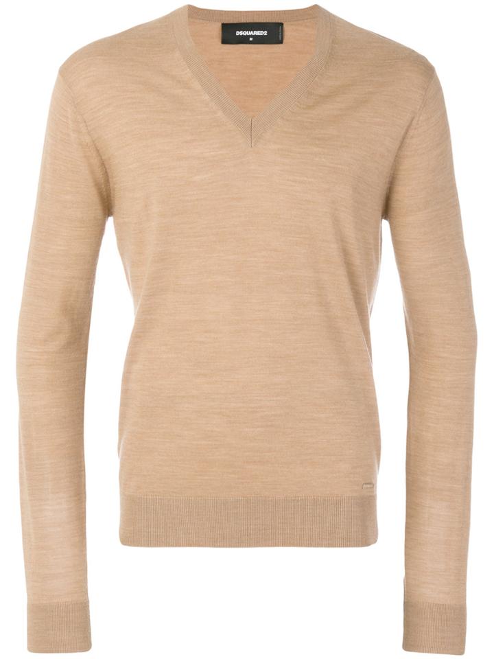 Dsquared2 V-neck Sweater - Nude & Neutrals