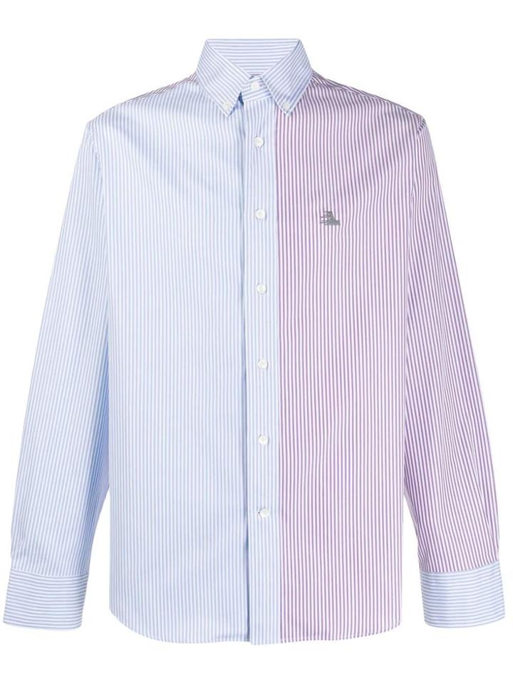 Lanvin Split-tone Striped Shirt - Blue