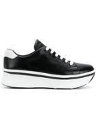 Prada Platform Low Top Sneakers - Black