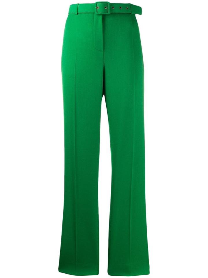 Givenchy Belted Straight-leg Trousers - Green