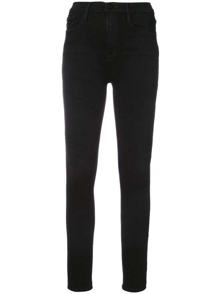 Frame Denim High-rise Skinny Jeans - Black