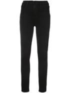 Frame Denim High-rise Skinny Jeans - Black