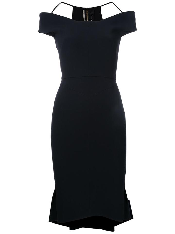 Roland Mouret 'beatrix' Dress, Women's, Size: 12, Black, Acetate/viscose/spandex/elastane