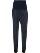Theory Striped Tapered Trousers - Blue