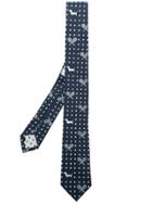 Thom Browne Tennis Print Tie - Blue