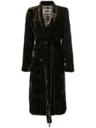 Uma Wang Belted Square Design Coat - Brown