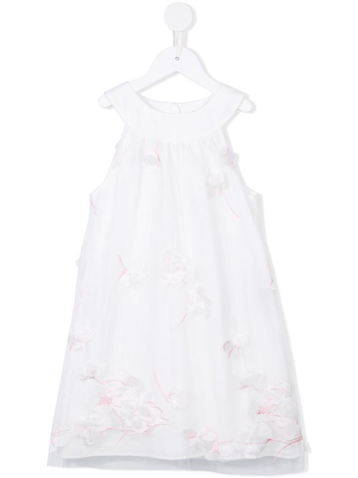 Charabia - Floral Dress - Kids - Polyester - 4 Yrs, White