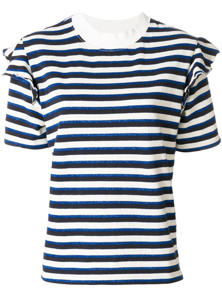 Maison Kitsuné Striped T-shirt - Blue
