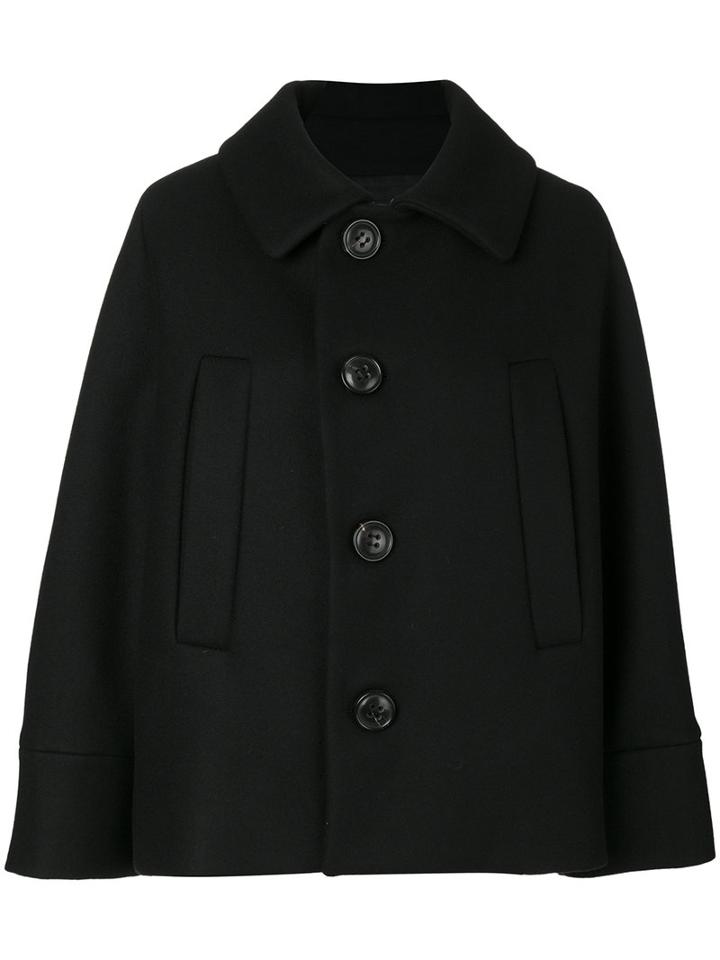 Dsquared2 - A-lined Jacket - Women - Polyamide/polyester/cashmere/virgin Wool - 42, Black, Polyamide/polyester/cashmere/virgin Wool