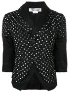 Comme Des Garçons Vintage Panelled Polka Dot Print Jacket - Black