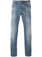 Jacob Cohen Straight Leg Jeans, Men's, Size: 35, Blue, Cotton/polyester/spandex/elastane