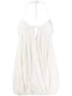 Jacquemus Draped Mini Dress - White