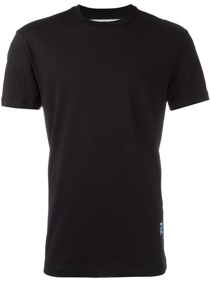 Raf Simons R Logo T-shirt, Men's, Size: Xl, Black, Cotton