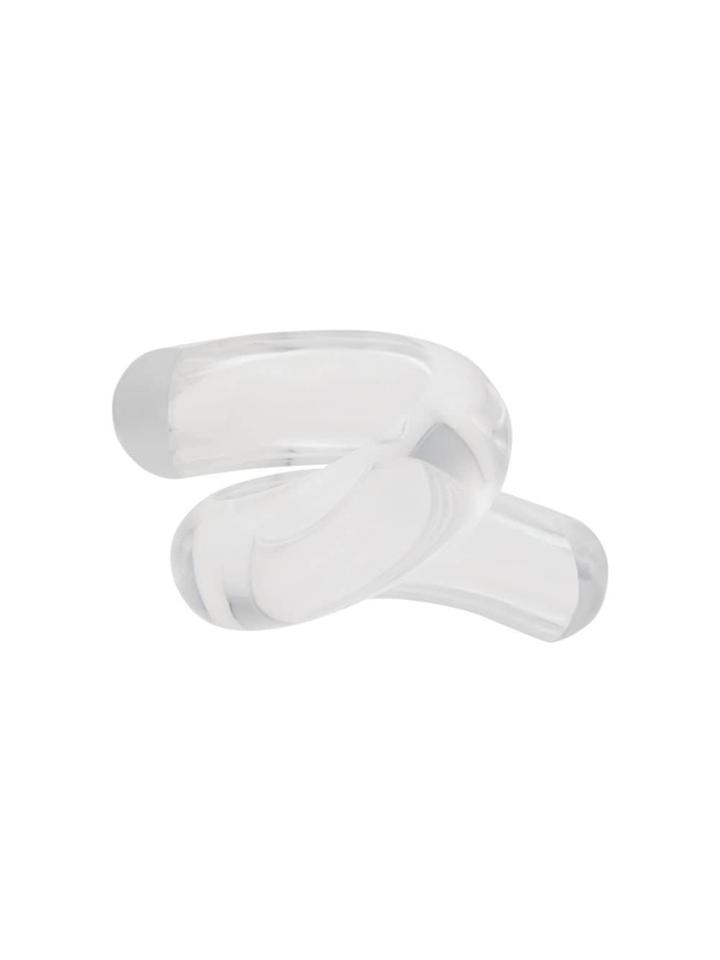 Esteban Cortazar Transparent Chunky Twist Bangle - Neutrals