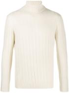 Lardini Roll Neck Sweater - White