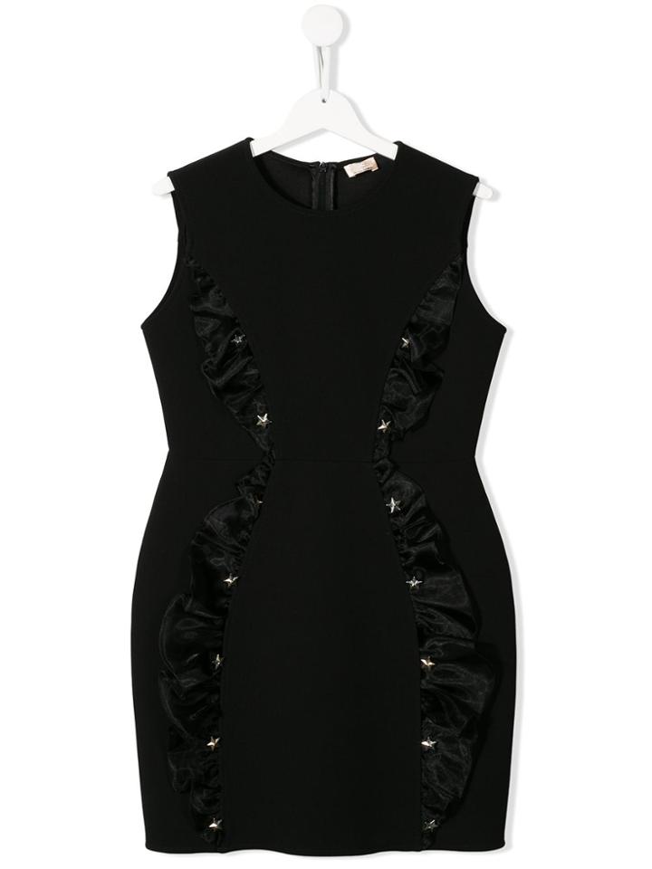 Elisabetta Franchi La Mia Bambina Star Studded Dress - Black