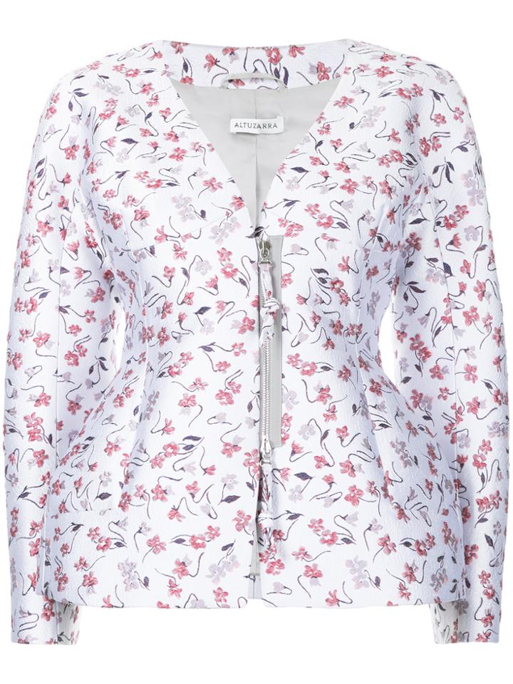Altuzarra Floral Print Jacket - White