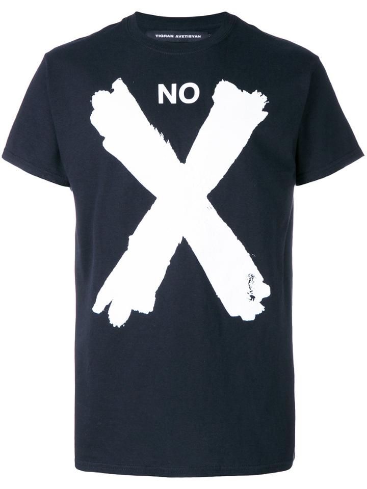 Tigran Avetisyan By Pavel An X Printed T-shirt - Black