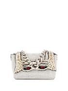 Ermanno Scervino Crystal Embellished Mini Bag - Silver
