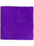 Gucci Supreme Fringed Scarf - Purple