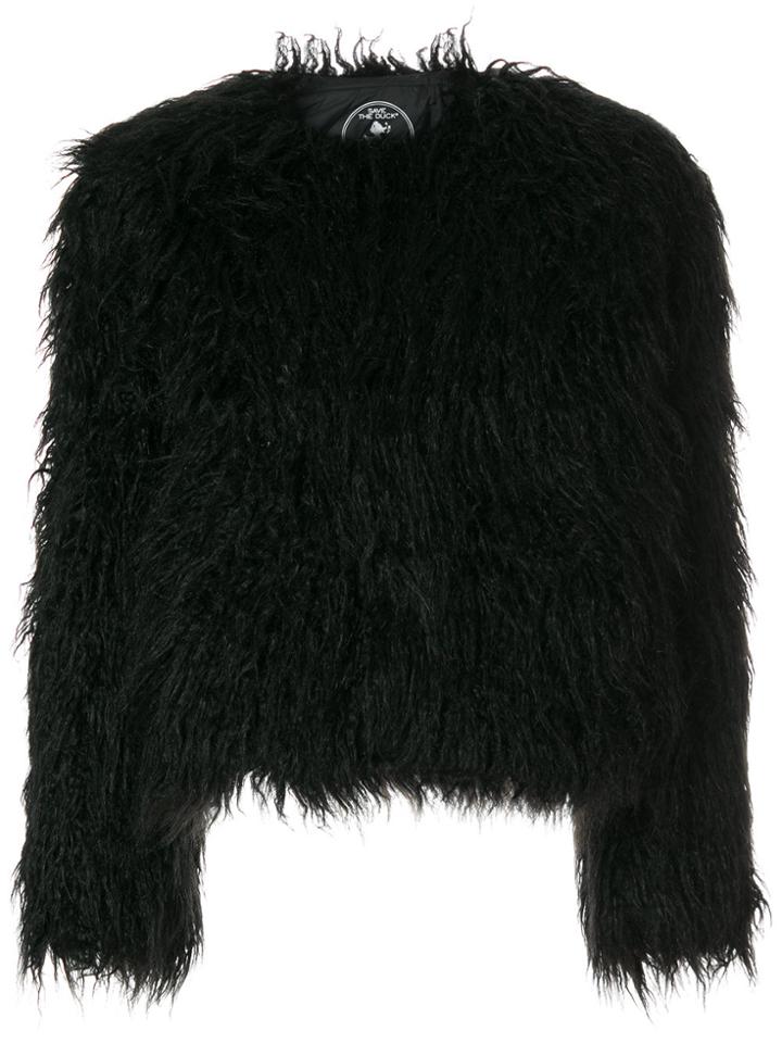 Save The Duck Short Textured Jacket - Black
