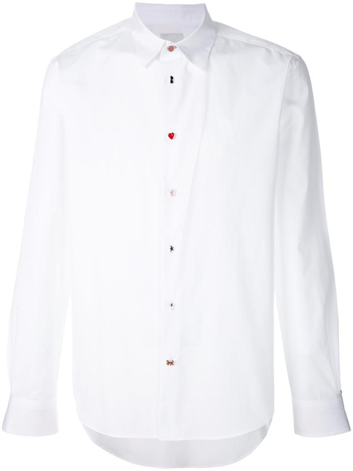 Paul Smith Slim-fit Shirt With Charm Buttons - White