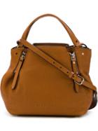 Burberry Crossbody Bag, Women's, Brown, Calf Leather/jute/cotton/rayon