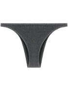 Solid & Striped Denim-style Bikini Briefs - Blue
