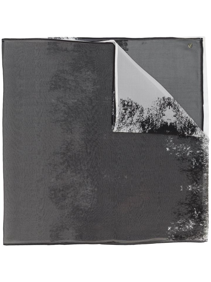 Ann Demeulemeester Blended Print Scarf - Black