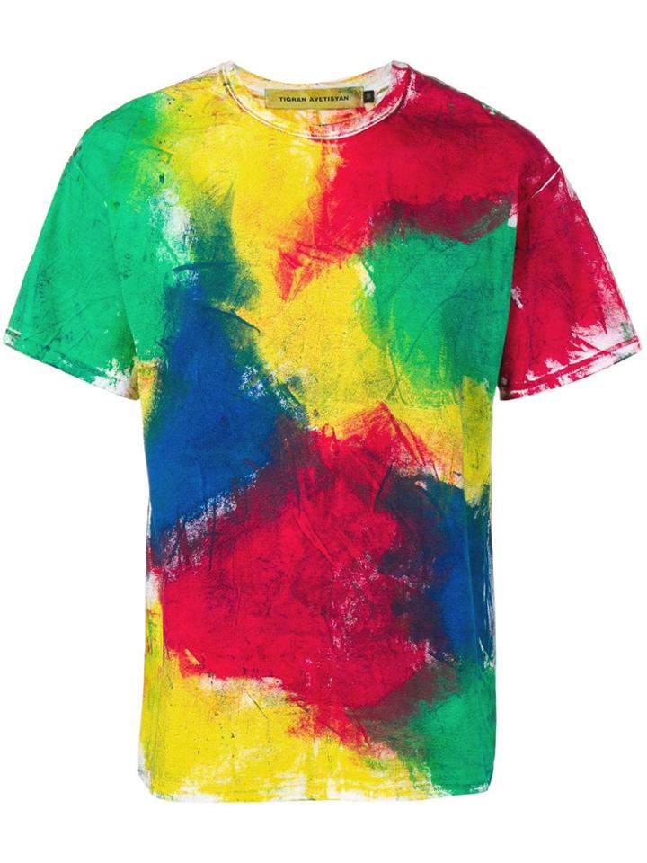 Tigran Avetysian Tie Dye Print T-shirt - Yellow