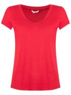 Lygia & Nanny V-neck T-shirt, Women's, Size: 40, Red, Cotton/spandex/elastane