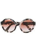 Dolce & Gabbana Eyewear Thick Round Frame Sunglasses - Grey