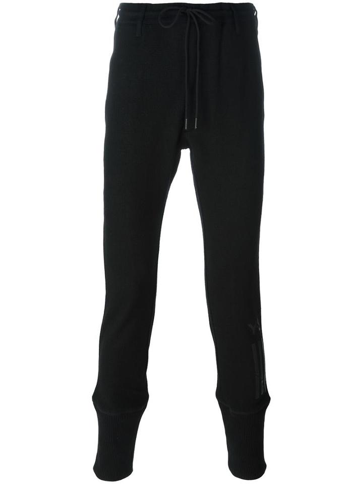 Y-3 Tie Waist Track Pants, Men's, Size: Xs, Black, Polyester/wool