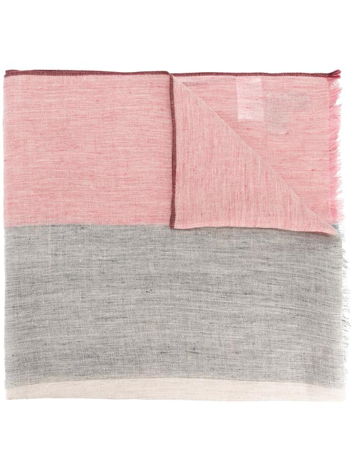 Eleventy Frayed Hem Scarf - Multicolour