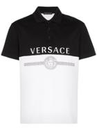 Versace Medusa Logo Print Polo Shirt - Black